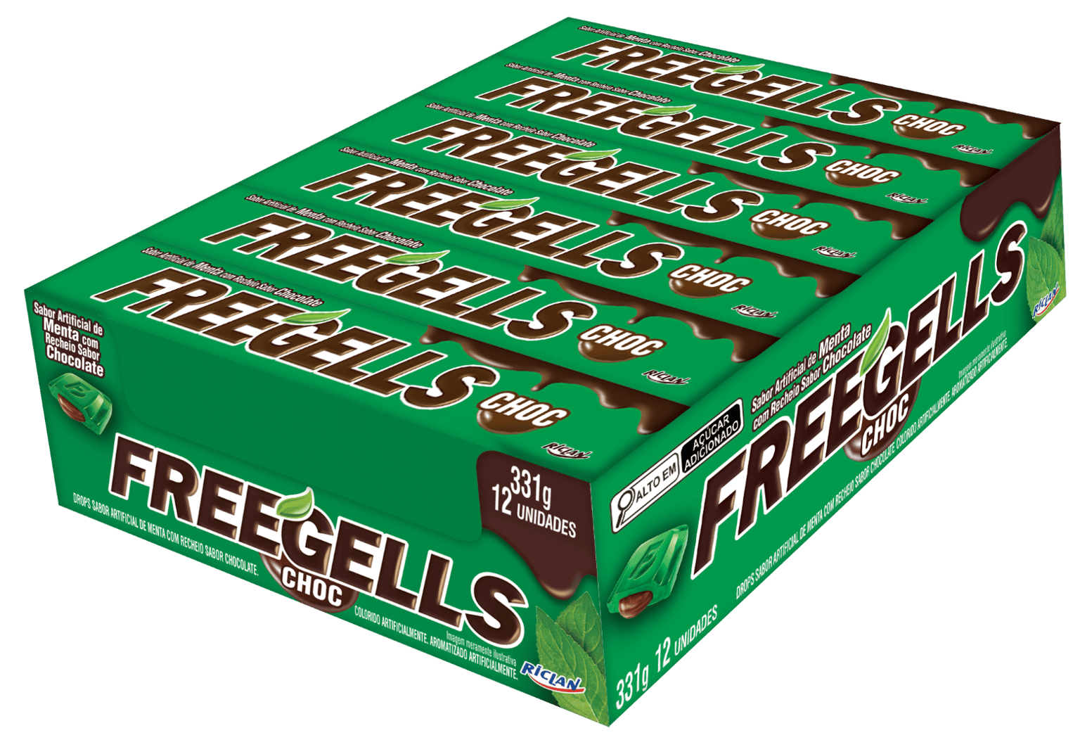 Drops Freegells Chocolate Menta Un Embalamil Embalagens