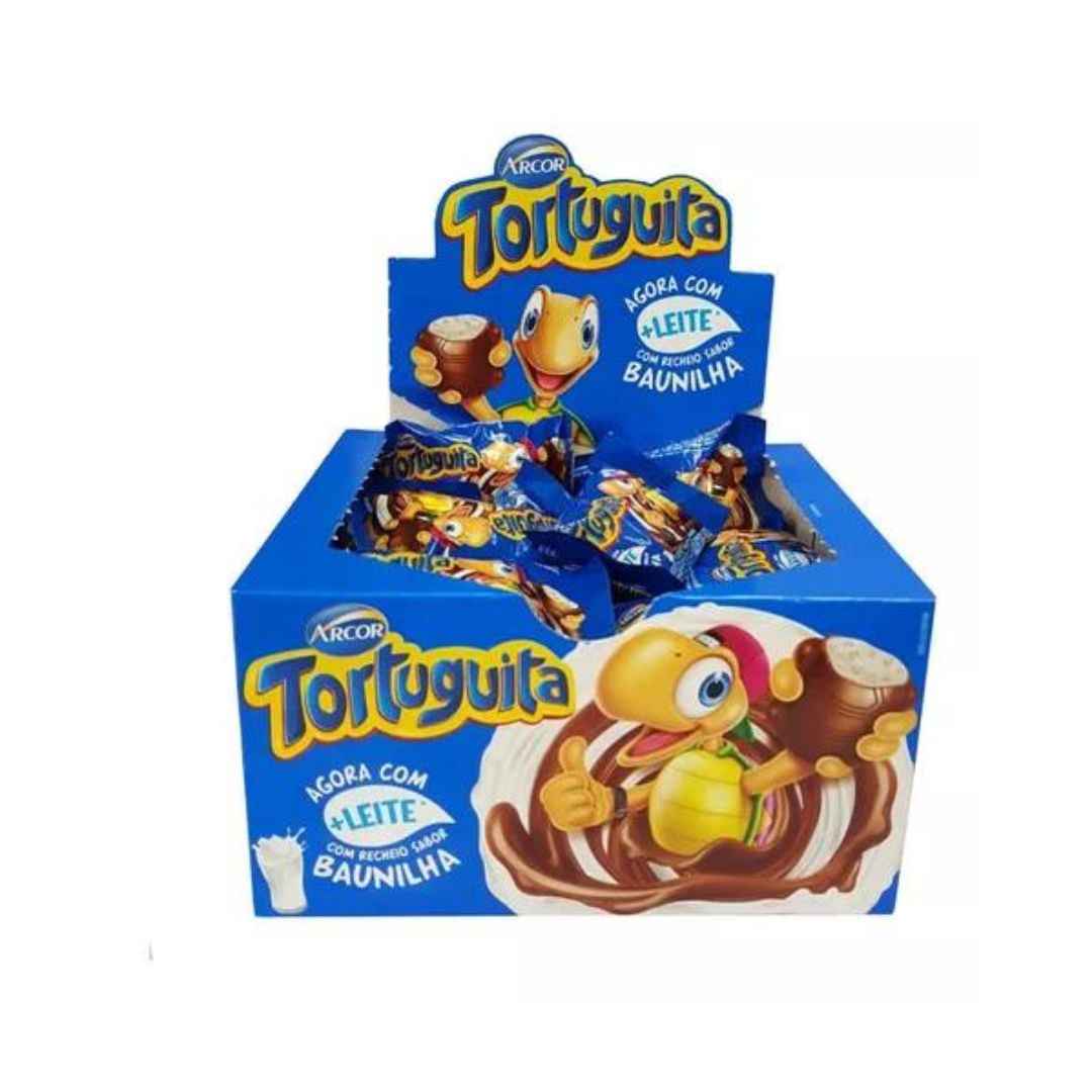 TORTUGUITA AO LEITE BAUNILHA ARCOR - 24UN X 15.5G | Embalamil Embalagens